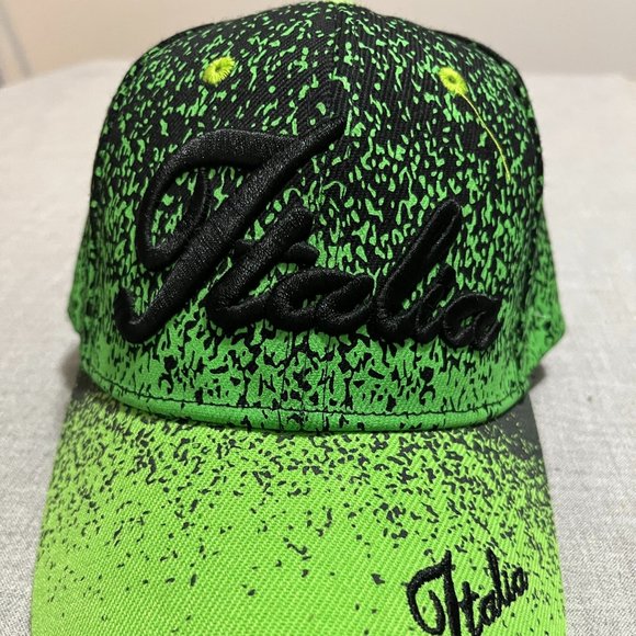 Italia Green and Black cap adjustable Velcro - Picture 2 of 5
